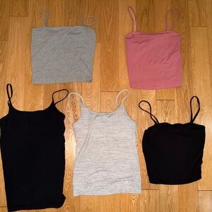 bundle of 5 tank tops